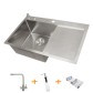 Комплект кухонної мийки та змішувача з нержавіючої сталі NS-7848