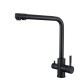 Чорний кран на кухню на дві води "Frosh" Nett FB-33