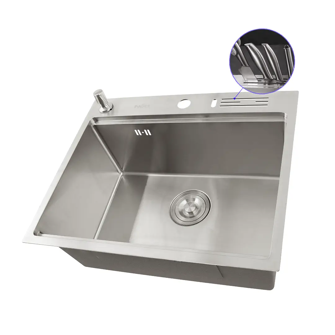 Комплект мойки на кухню и смесители из нержавеющей стали NS-5747