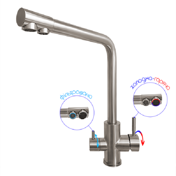 Комплект кухонної мийки та змішувача з нержавіючої сталі NS-6845