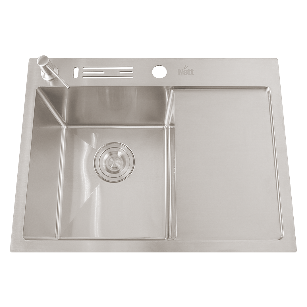 Комплект кухонної мийки та змішувача з нержавіючої сталі NS-6045