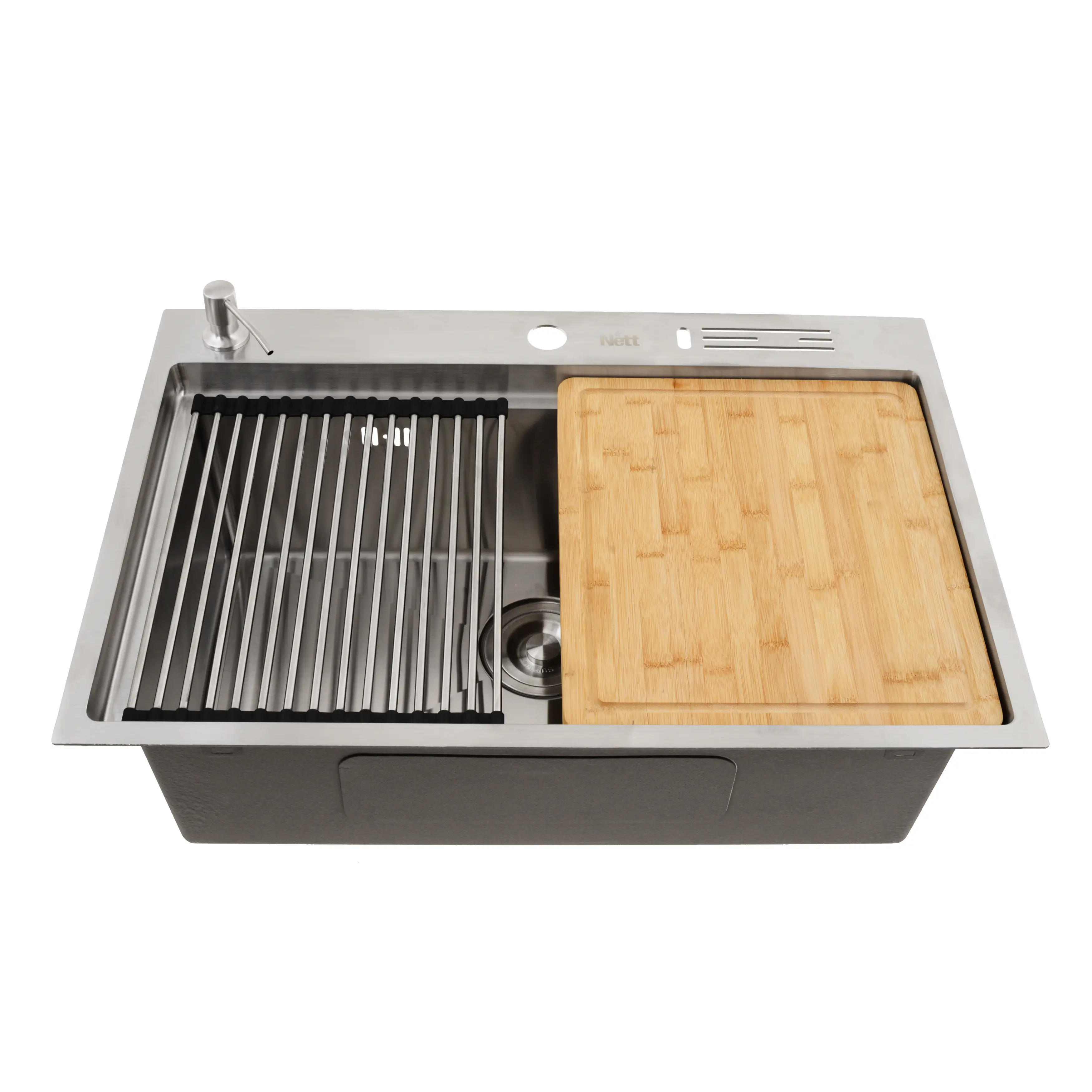 Комплект мойки на кухню и смесители из нержавеющей стали NS-7048