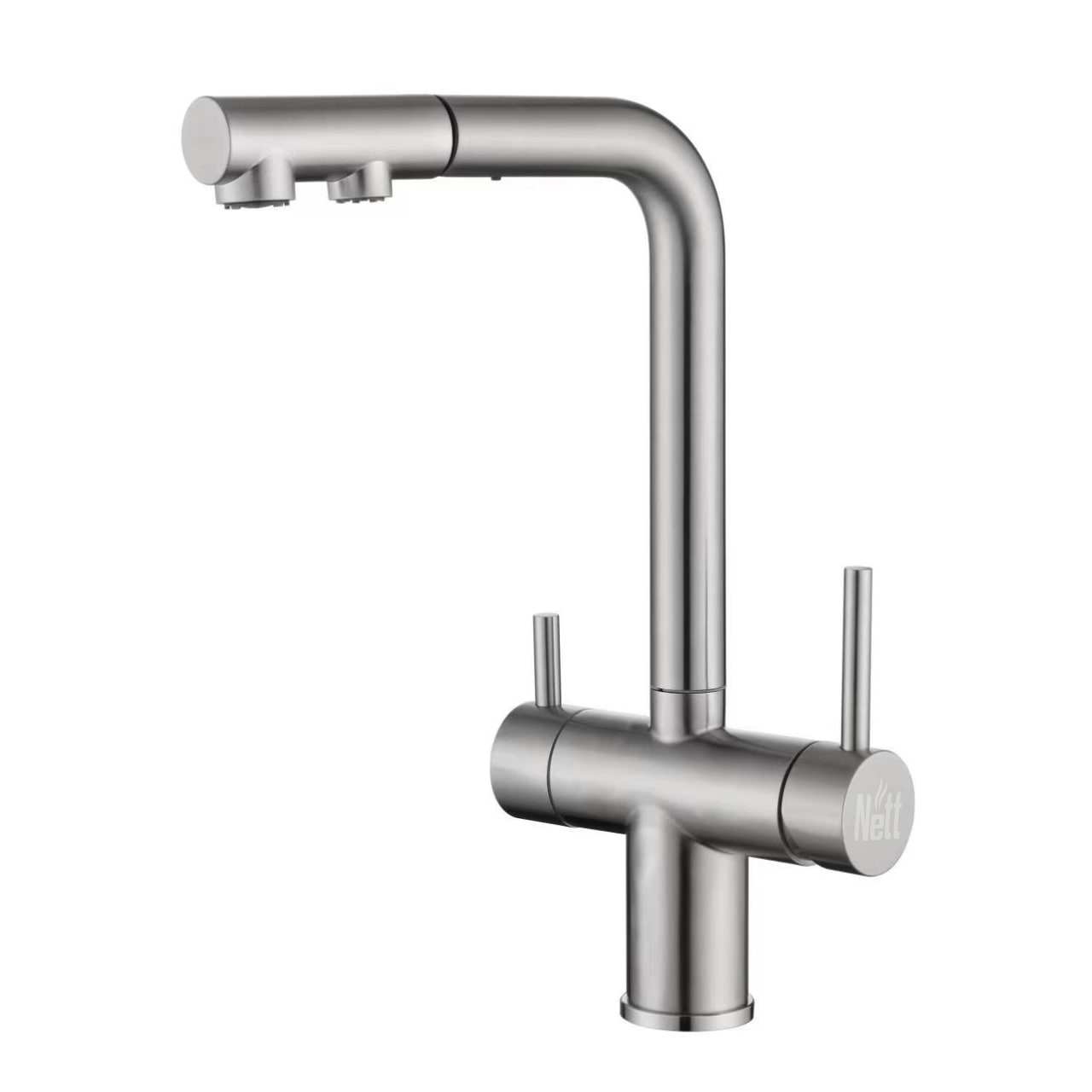 Комплект мийки на кухню та змішувача з нержавіючої сталі NS-7048