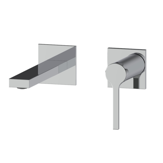 Комплект змішувачів хром на раковину з нержавіючої сталі Nett VH-22 + QH-22