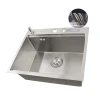 Мийка для кухні накладна з нержавійки кухонна станція Nett NS-5747 фото №2