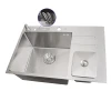 Кухонна мийка з нержавіючої сталі з вбудованим смітником Nett NSM-7047 фото №2
