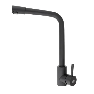 Чорний змішувач для кухні з нержавіючої сталі Nett WB-33 фото