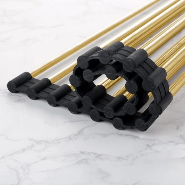 Золотой нержавеющий коврик для мойки Nett KG-19(43) фото