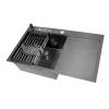 Чорна раковина на кухню з правим крилом Nett NB-7848(R) фото №6