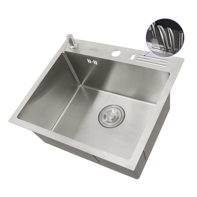 Уцінена накладна мийка для кухні з нержавійки 45 см Nett NS-5245 фото
