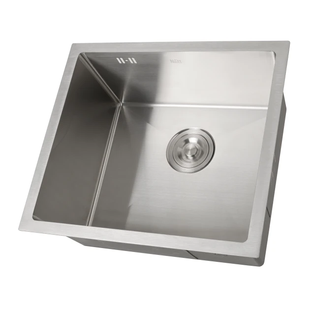Уцінена кухонна мийка з нержавіючої сталі 50 см під стільницю Nett NS-5045 фото