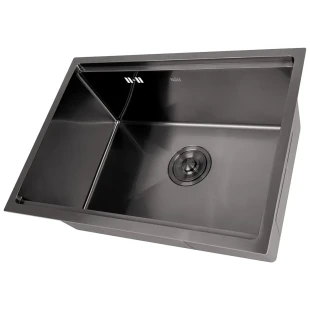 Уцінена мийка для кухні чорна під стільницю багатофункціональна Nett NB-5742 фото