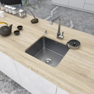 Мийка кухонна з нержавіючої сталі 45 см під стільницю Nett NS-4643 фото