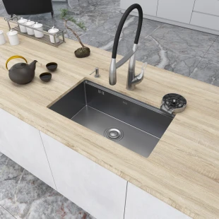 Мийка під стільницю для кухні з нержавійки кухонна станція Nett NS-7042 фото