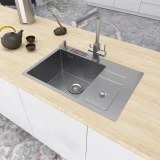 Кухонна мийка з нержавіючої сталі з вбудованим смітником Nett NSM-7047