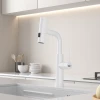 Змішувач на кухню водоспад з висувною лійкою білий Nett LW-35 фото №9