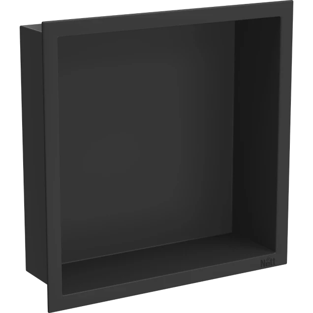 Полиця у ванну кімната вбудована чорна нержавіюча 30 см Nett YB-29 фото