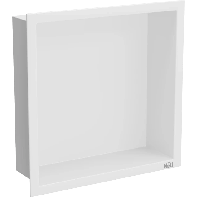 Полиця у ванну вбудована біла металева 30 см Nett YW-29 фото