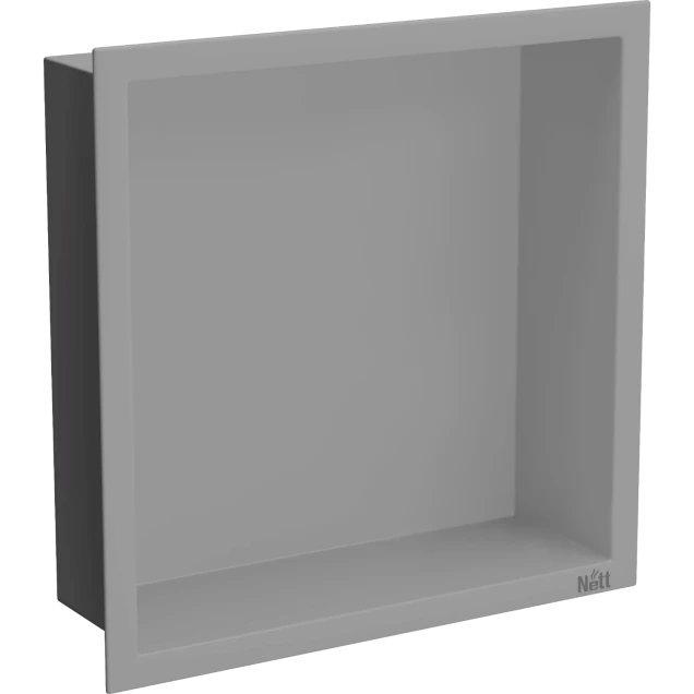 Полиця у ванну нержавіюча вбудована сіра 30 см Nett YGr-29 фото