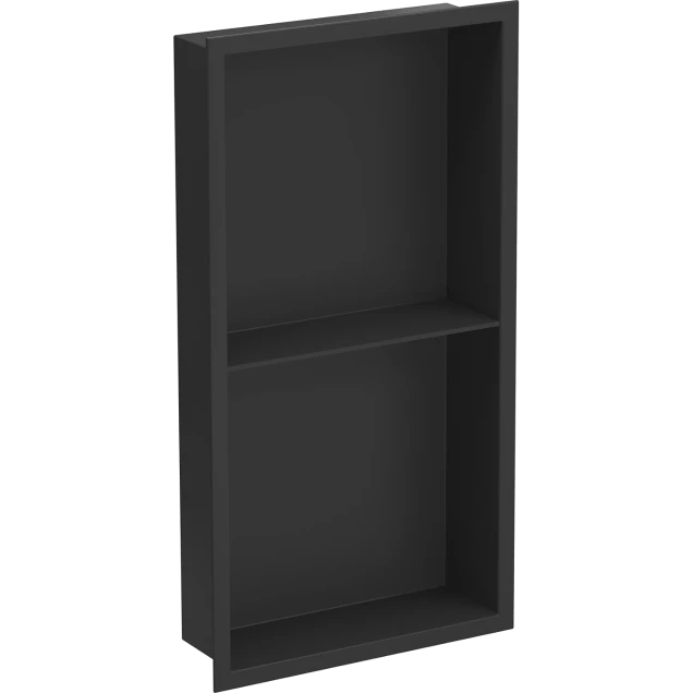 Полиця для душу вбудована чорна нержавіюча 60 см Nett YB-60 фото