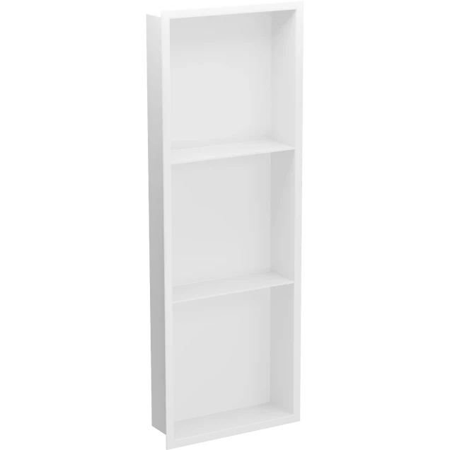 Полиця до ванної металева вбудована біла 90 см Nett YW-90 фото