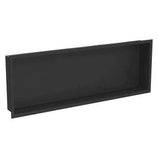 Полиця для ванної кімнати вбудована горизонтальна чорна Nett YB-92 фото