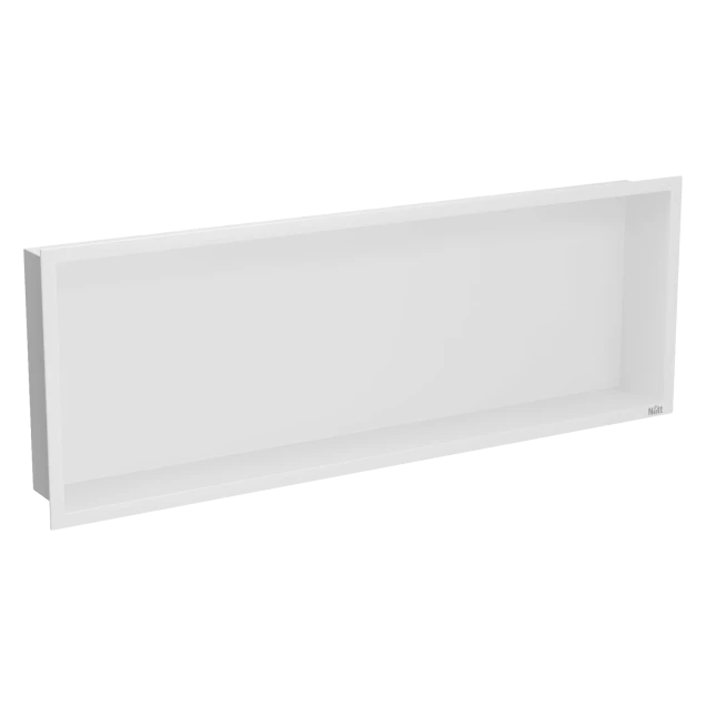 Полиця до ванної кімнати металева горизонтальна біла Nett YW-92 фото