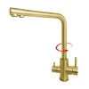Змішувач для кухні з підключенням до фільтру золотий "Frosh" Nett FG-33 фото №3