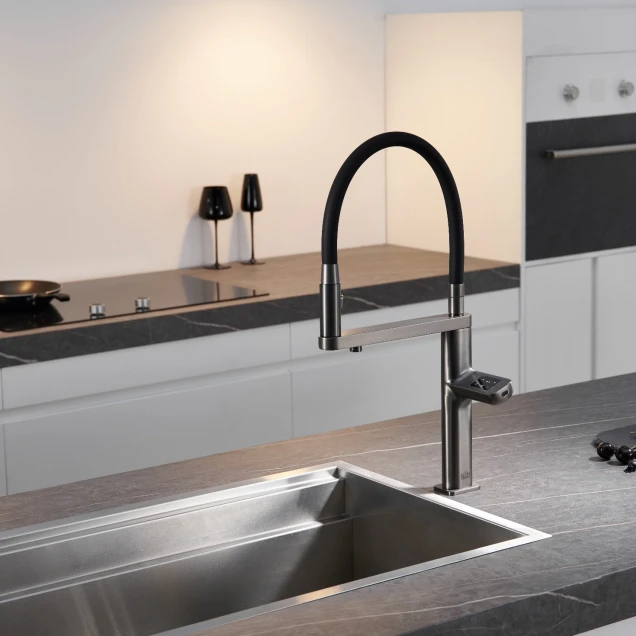 Кухонный смеситель графитовый сенсорный с фильтрованной водой Nett AG-43 фото