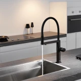 Кухонний змішувач чорний сенсорний з фільтрованою водою Nett AB-43