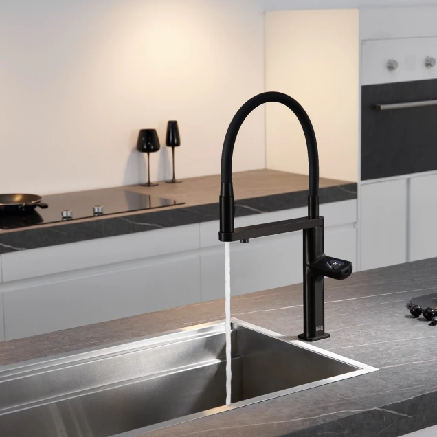 Смеситель кухонный черный сенсорный с фильтрованной водой Nett AB-43 фото