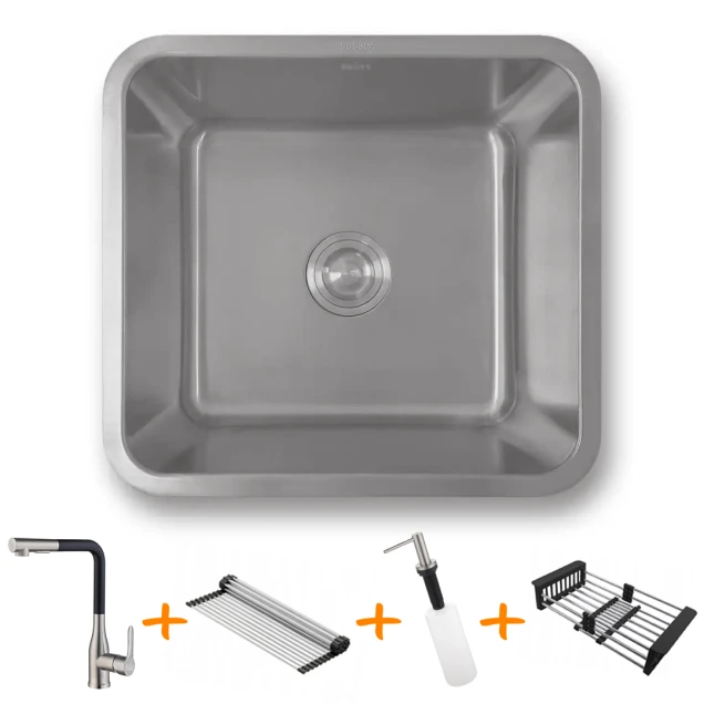 Комплект кухонної мийки та змішувача з нержавіючої сталі NS-4643 фото