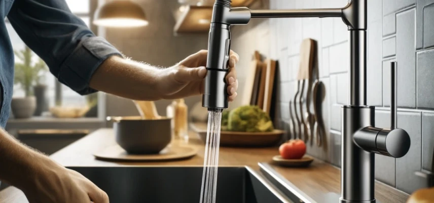 Смесители с выдвижным изливом: функциональность и удобство