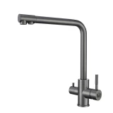Смеситель для кухни с подключением к фильтру графитовый "Frosh" Nett FGr-33