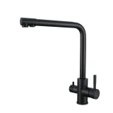 Чорний кран на кухню на дві води "Frosh" Nett FB-33