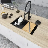 Чорна мийка під стільницю 1.5 мм багатофункціональна Nett NB-7042