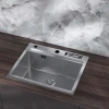Накладная кухонная мойка из нержавейки 1.5 мм кухонная станция Nett NS-5747 фото №4