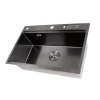 Чорна кухонна мийка з нержавійки 1.5 мм багатофункціональна Nett NB-7048 фото №2