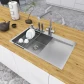 Уцінена накладна кухонна мийка з правим крилом Nett NS-7848(R)