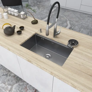 Уцінена кухонна мийка під стільницю 1.5 мм кухонна станція Nett NS-7042 фото