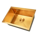 Золота мийка під стільницю з декором нержавіюча Nett NGS-5742