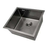 Чорна мийка для кухні с декором нержавіюча під стільницю Nett NВS-5045