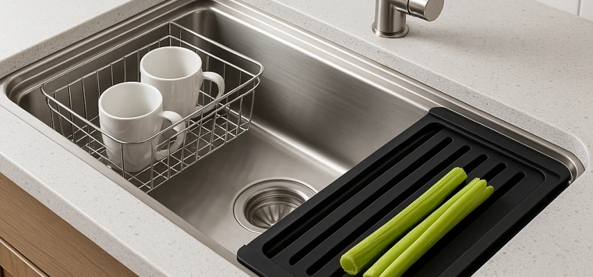 Мийки з внутрішніми бортиками: сучасні рішення для зручної роботи на кухні