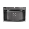 Уцененная черная кухонная мойка с нержавейки многофункциональная Nett NB-7048 фото №5