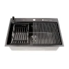 Уцененная черная кухонная мойка с нержавейки многофункциональная Nett NB-7048 фото №6