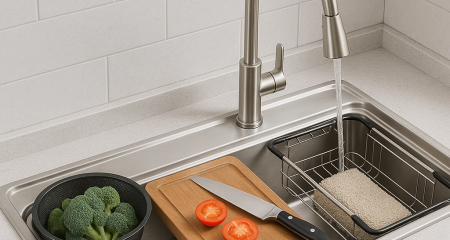 Багатофункціональна кухонна мийка з бортиком: ідеальне рішення для зручності та гігієни на кухні