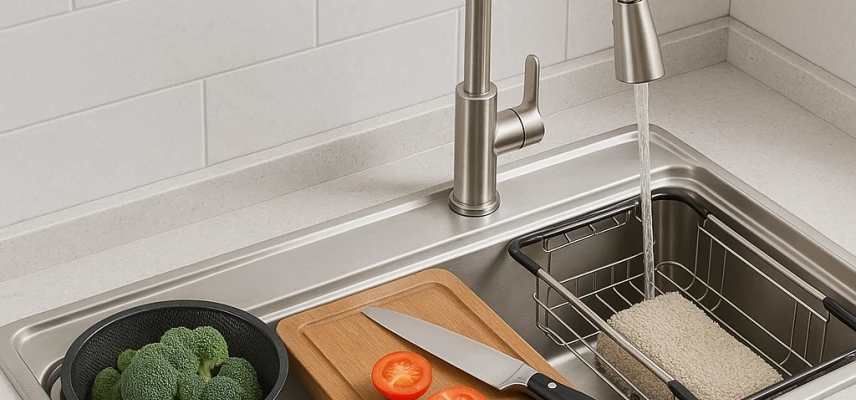 Багатофункціональна кухонна мийка з бортиком: ідеальне рішення для зручності та гігієни на кухні