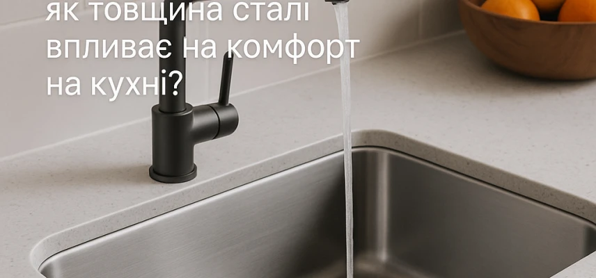 Шумоізоляція у мийках: як товщина сталі впливає на комфорт на кухні?
