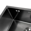 Мийка для кухні чорна під стільницю декорована з PVD покриттям Nett NBS-5742U фото №2