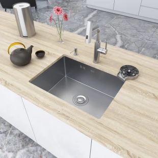 Мийка під стільницю з нержавійки кухонна станція Nett NS-5742U фото